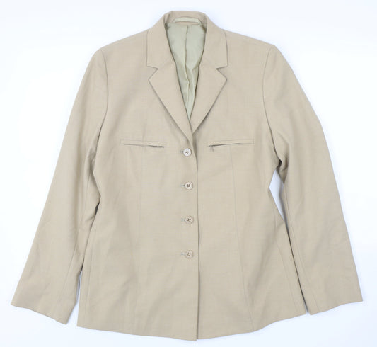 Next Women's Beige Blazer, Petite Fit, Size 8