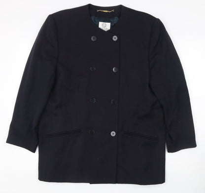 Viyella Women's Black Wool Blazer Size 18 Formal