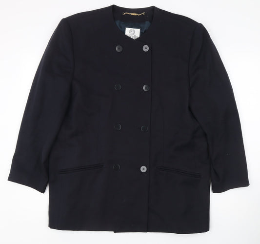 Viyella Women's Black Wool Blazer Size 18 Formal