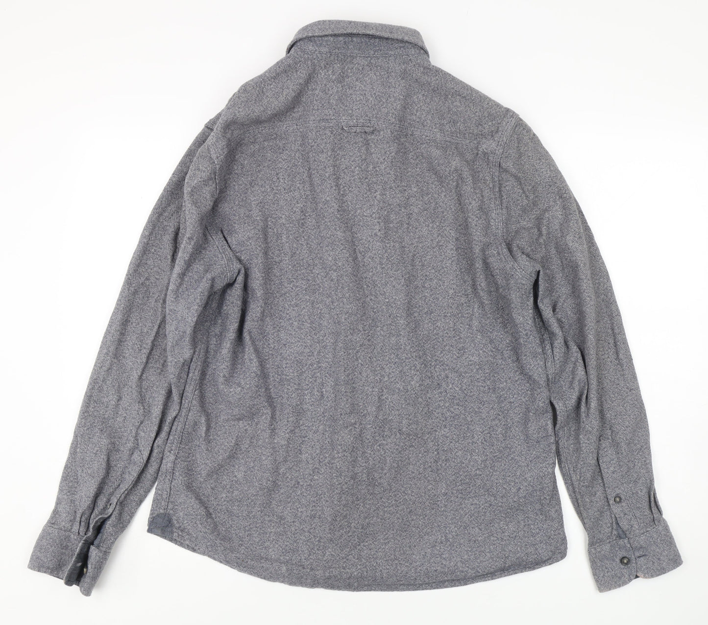 Morley Men's Grey Cotton Long Sleeve Shirt - Size L