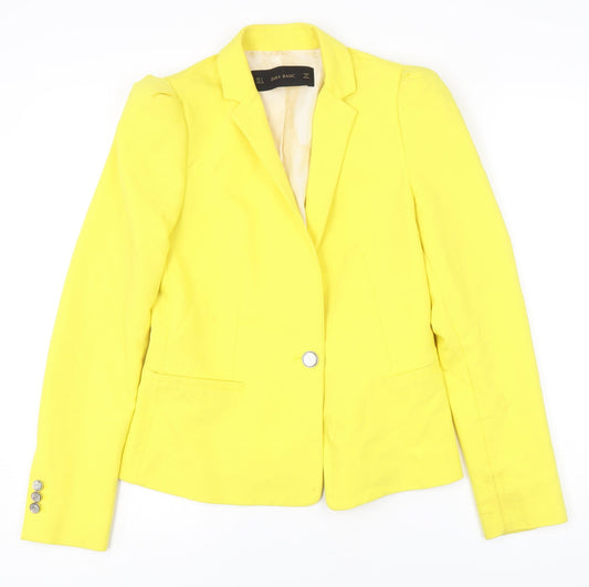 Zara Basic Women's Yellow Suit Jacket Size 8