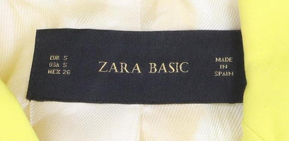 Zara Basic Women's Yellow Suit Jacket Size 8