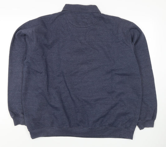 EWM Blue Men's L Long Sleeve Polo Shirt