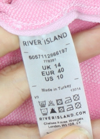 Womens UK Size 14 River Island Pink Pullover Jumper