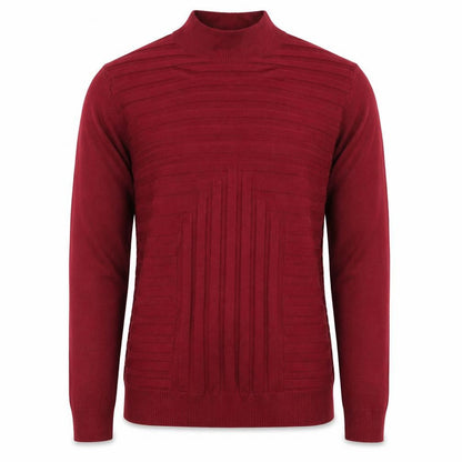 Front view of Principles Women's Red Mock Neck jumper, size 14