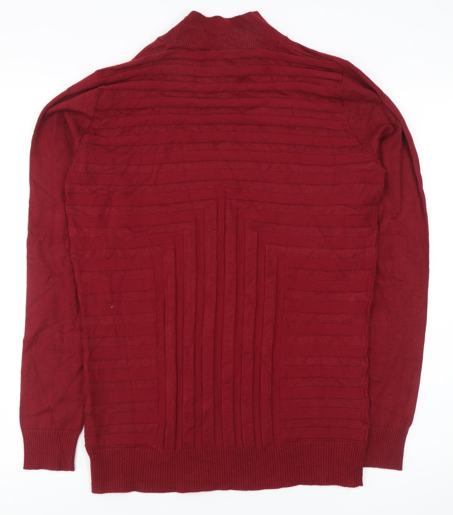 Principes Women's Red Mock Neck Pullover Jumper Size 14