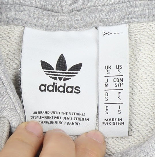 Mens UK Size S adidas Grey Pullover Hoodie