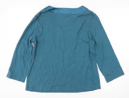 Womens UK Size 10 CC Blue Basic Blouse
