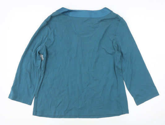 Womens UK Size 10 CC Blue Basic Blouse