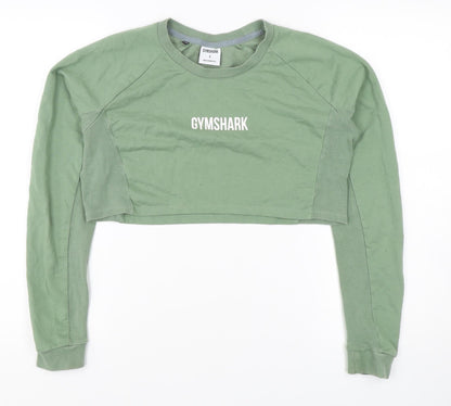Gymshark Women's Green Pullover Sweatshirt Size S