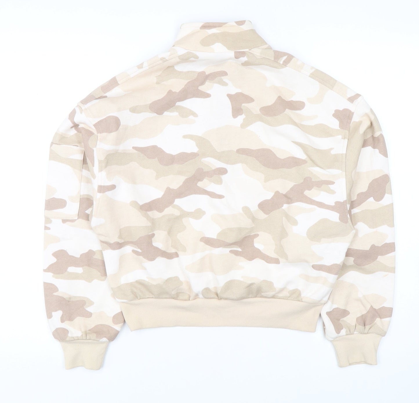 Divided Women's Beige Camo Full Zip Sweatshirt XS
