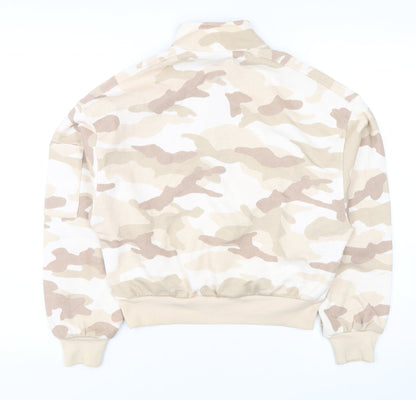 Divided Women's Beige Camo Full Zip Sweatshirt XS