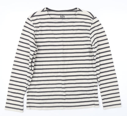 Kin Women's Black Stripe Pullover Sweatshirt S