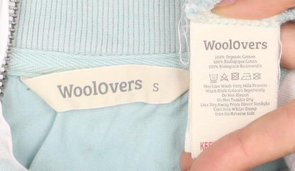 WoolOvers Women's Blue Striped Full Zip Sweatshirt S