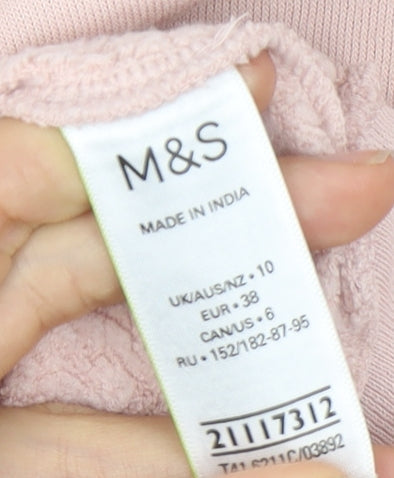Womens UK Size 10 Marks and Spencer Pink Pullover Hoodie