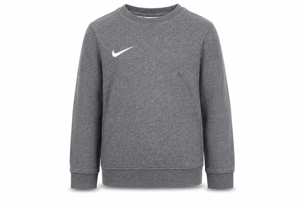 Front view of Nike boys’ grey pullover sweatshirt, size 128-137, cm