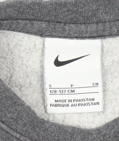Nike Boys Grey Pullover Sweatshirt, Size 128-137 cm