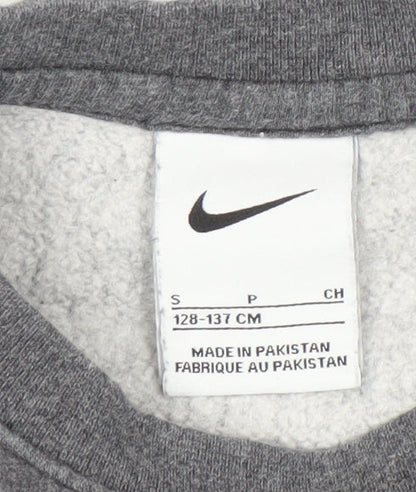 Nike Boys Grey Pullover Sweatshirt, Size 128-137 cm