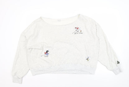 Hollister Women's XL Grey Peanuts Pullover Sweatshirt