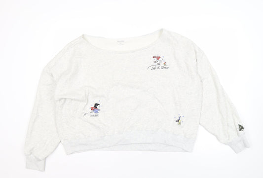 Hollister Women's XL Grey Peanuts Pullover Sweatshirt