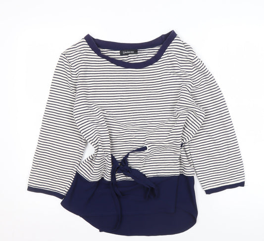 Kaleidoscope Women's Striped 3/4 Sleeve Top