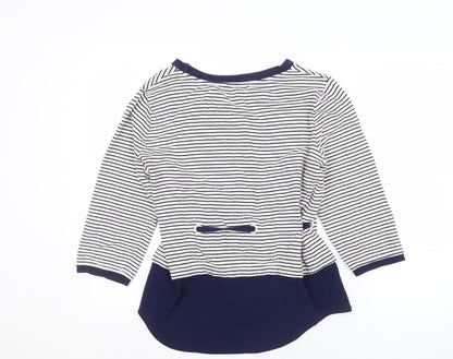 Kaleidoscope Women's Striped 3/4 Sleeve Top