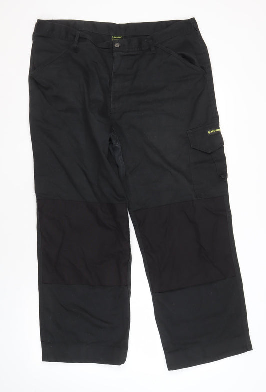Dunlop Men's Black Cargo Workwear Trousers 38 Regular