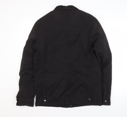 Mens UK Size M Firetrap Black Biker Coat
