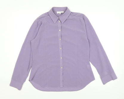 Autonomy Women's Purple Button-Up Shirt Size 12