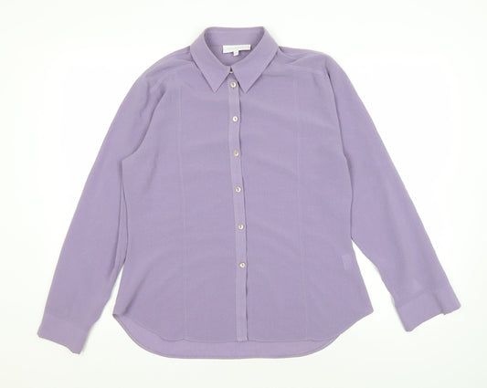 Autonomy Women's Purple Button-Up Shirt Size 12