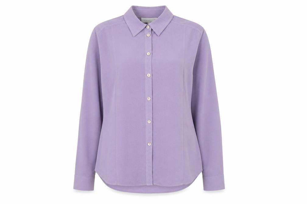 Womens UK Size 12 Autonomy Purple Classic Button-Up