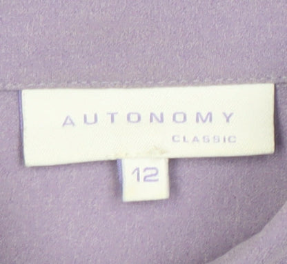 Autonomy Women's Purple Button-Up Shirt Size 12