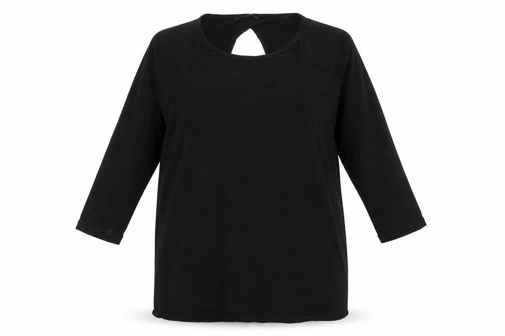 Womens UK Size M Zara Black Basic T-Shirt