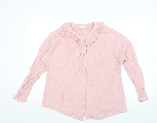 Womens UK Size 18 NEXT Pink Basic Blouse