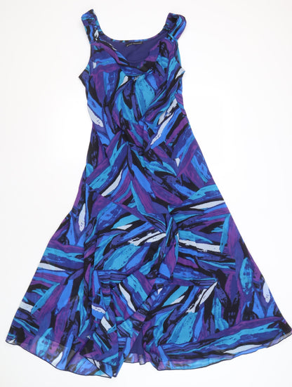 David Emanuel Women's Multicoloured Fit & Flare Dress Size 14