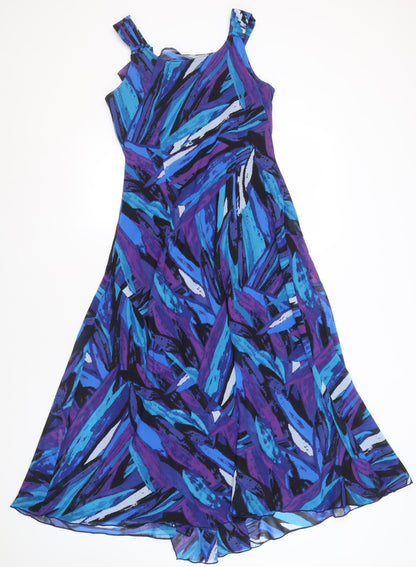 David Emanuel Women's Multicoloured Fit & Flare Dress Size 14