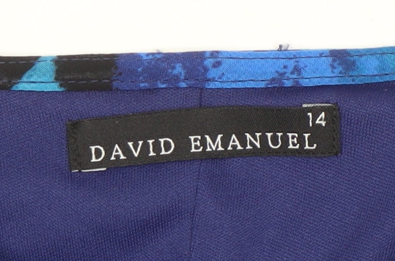 David Emanuel Women's Multicoloured Fit & Flare Dress Size 14