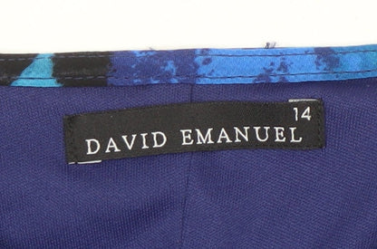 David Emanuel Women's Multicoloured Fit & Flare Dress Size 14