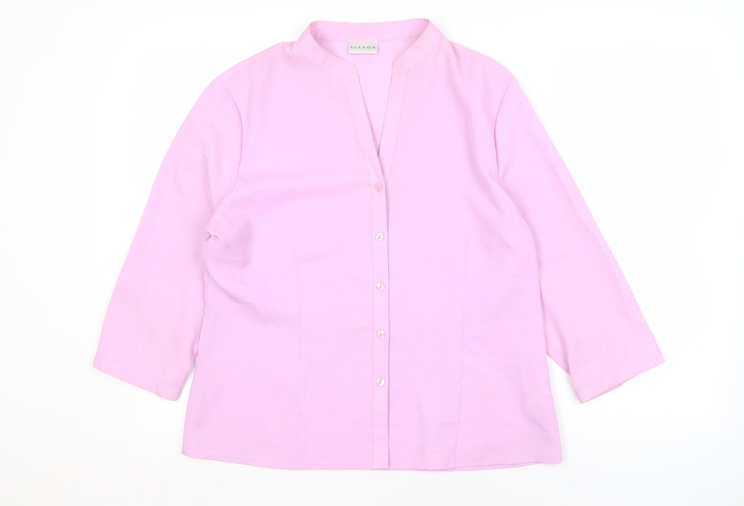 Alexon Women's Pink Button-Up Shirt, Size 14, Casual