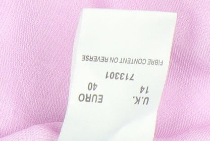 Alexon Women's Pink Button-Up Shirt, Size 14, Casual