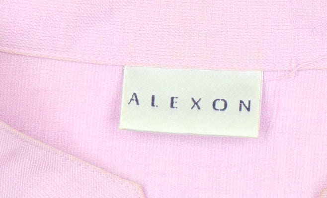Alexon Women's Pink Button-Up Shirt, Size 14, Casual