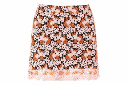 River Island Women's Multicoloured Floral Lace Skirt Size 10