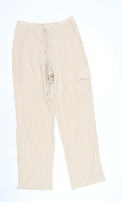 Classics Women's Beige Straight Trousers Size 12