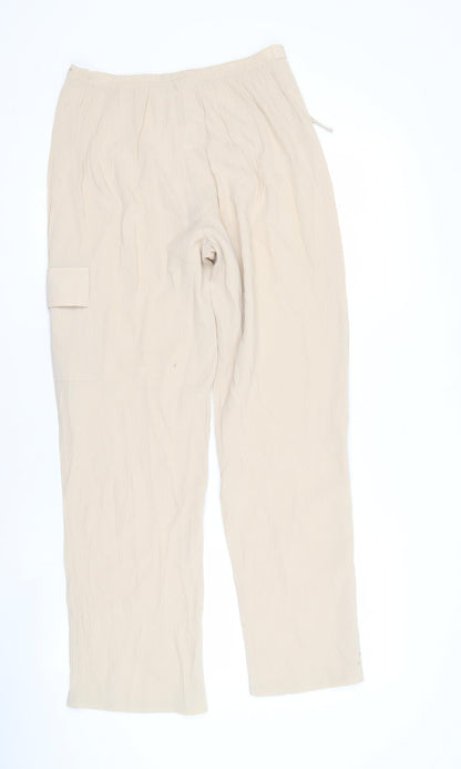 Classics Women's Beige Straight Trousers Size 12