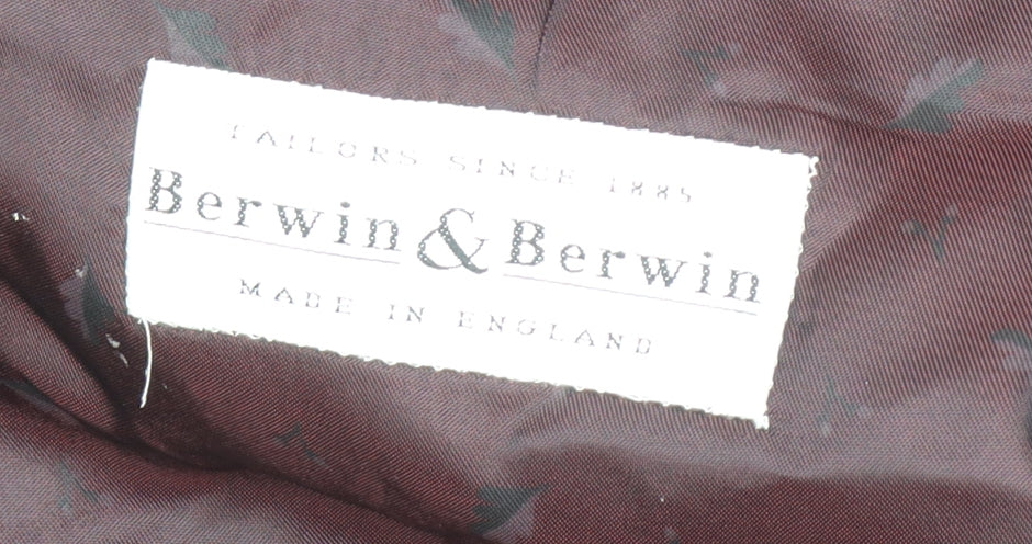 Mens UK Size 42 Berwin & Berwin Regular Black Suit Jacket