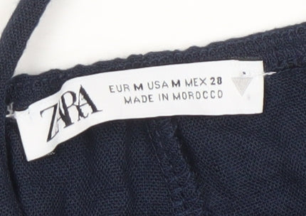 Zara Women's Blue Sleeveless Jumpsuit Size 12