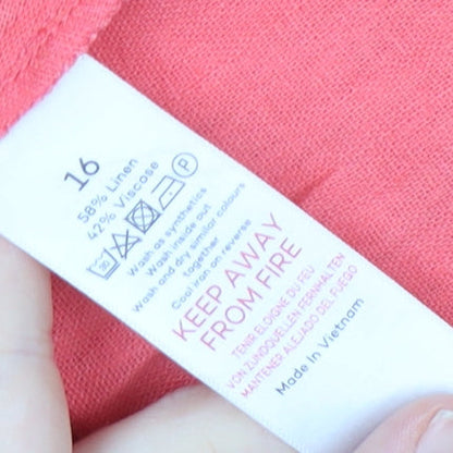 Bonmarché Women's Pink A-Line Skirt, Size 16