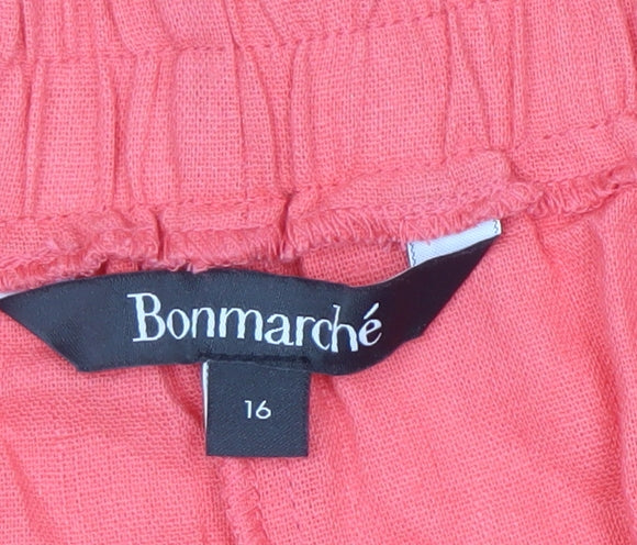 Bonmarché Women's Pink A-Line Skirt, Size 16