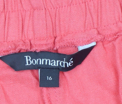 Bonmarché Women's Pink A-Line Skirt, Size 16