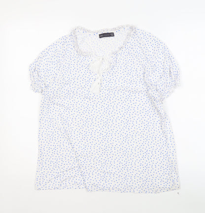 Womens UK Size 14 Marks and Spencer White Basic Blouse